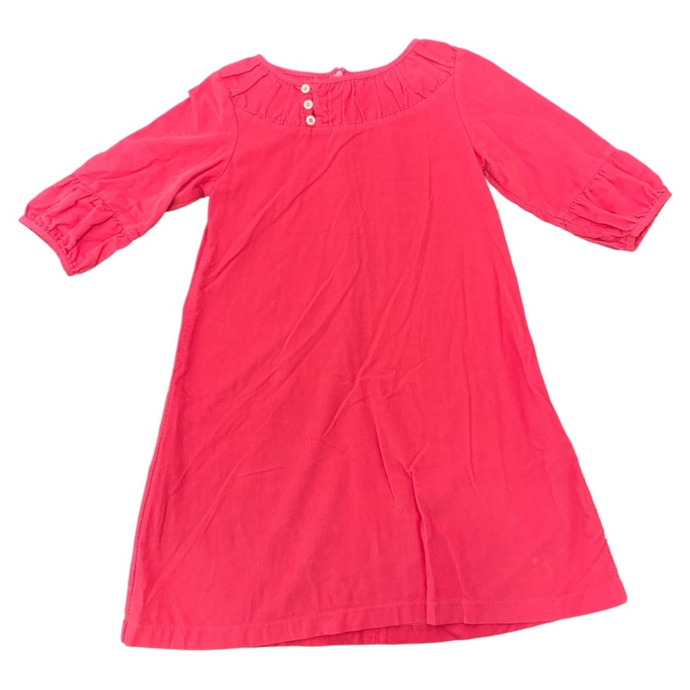 Bella Bliss Pink Corduroy Long Sleeve Dress